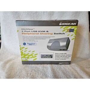 MiniView‎ 2-Port USB KVM Peripheral Sharing Switch Model GCS102U New